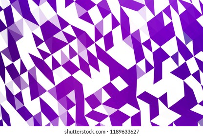 Light Purple vector abstract mosaic background. Shining illustration, which consist of triangles. A new texture for your design.