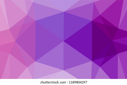Light Purple vector abstract mosaic pattern. A completely new color illustration in a vague style. Triangular pattern for your business design.