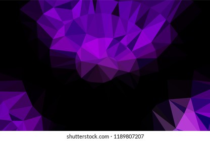 Light Purple vector abstract mosaic pattern. Geometric illustration in Origami style with gradient.  A completely new template for your business design.