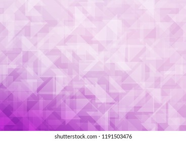 Light Purple vector abstract mosaic backdrop. Geometric illustration in Origami style with gradient.  The best triangular design for your business.