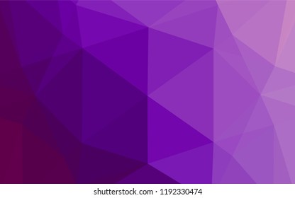 Light Purple vector abstract mosaic pattern. A completely new color illustration in a vague style. Triangular pattern for your business design.