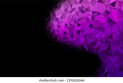 Light Purple vector abstract mosaic pattern. A sample with polygonal shapes. Brand new design for your business.