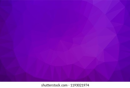Light Purple vector abstract mosaic background. Shining colored illustration in a Brand new style. The best triangular design for your business.