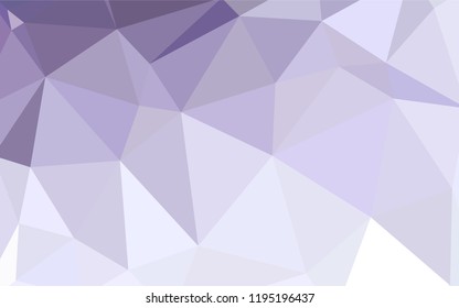 Light Purple vector abstract mosaic backdrop. Triangular geometric sample with gradient.  Textured pattern for your backgrounds.