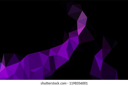 Light Purple vector abstract mosaic pattern. Geometric illustration in Origami style with gradient.  A completely new template for your business design.