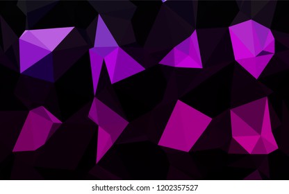 Light Purple vector abstract mosaic pattern. Colorful abstract illustration with gradient. The best triangular design for your business.