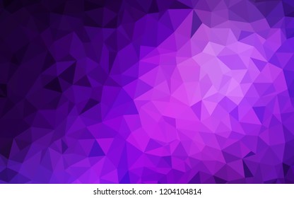 Light Purple vector abstract mosaic pattern. Creative geometric illustration in Origami style with gradient. Triangular pattern for your design.