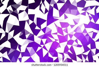 Light Purple vector abstract mosaic background. Creative illustration in halftone style with triangles. Polygonal design for your web site.