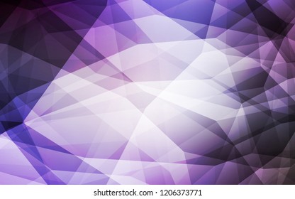 Light Purple vector abstract mosaic background. Polygonal abstract illustration with gradient. A completely new design for your leaflet.