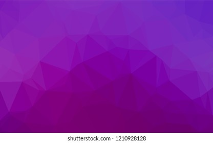 Light Purple vector abstract mosaic backdrop. Geometric illustration in Origami style with gradient.  Triangular pattern for your business design.