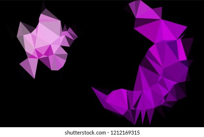 Light Purple vector abstract mosaic background. Modern geometrical abstract illustration with gradient. A new texture for your design.