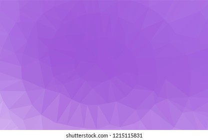 Light Purple vector abstract mosaic pattern. An elegant bright illustration with gradient. Triangular pattern for your business design.