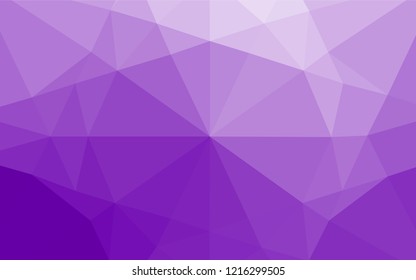 Light Purple vector abstract mosaic backdrop. A sample with polygonal shapes. The polygonal design can be used for your web site.