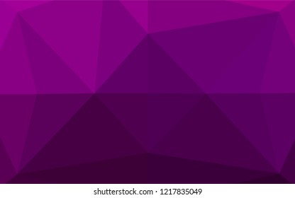 Light Purple vector abstract mosaic backdrop. Glitter abstract illustration with an elegant design. The best triangular design for your business.