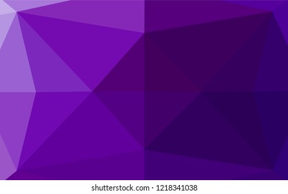 Light Purple vector abstract mosaic pattern. Shining illustration, which consist of triangles. The template can be used as a background for cell phones.