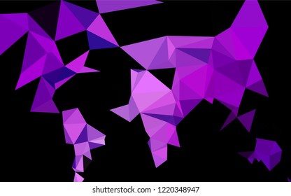 Light Purple vector abstract mosaic pattern. A sample with polygonal shapes. A new texture for your design.