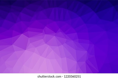 Light Purple vector abstract mosaic background. Modern geometrical abstract illustration with gradient. The best triangular design for your business.