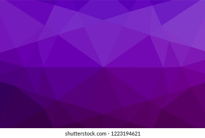 Light Purple vector abstract mosaic backdrop. Geometric illustration in Origami style with gradient.  A completely new template for your business design.