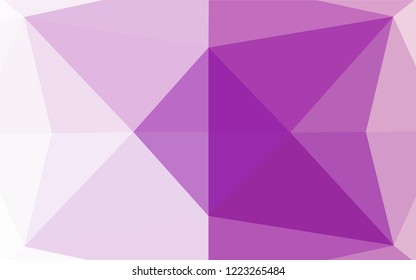 Light Purple vector abstract mosaic pattern. Shining illustration, which consist of triangles. The template can be used as a background for cell phones.