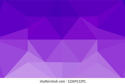 Light Purple vector abstract mosaic backdrop. Geometric illustration in Origami style with gradient.  The elegant pattern can be used as part of a brand book.