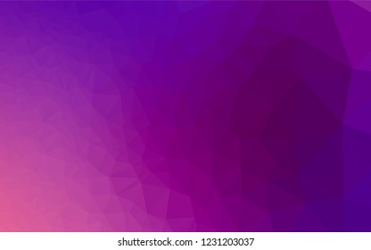 Light Purple vector abstract mosaic backdrop. Creative geometric illustration in Origami style with gradient. The best triangular design for your business.