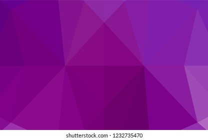 Light Purple vector abstract mosaic pattern. Geometric illustration in Origami style with gradient.  The completely new template can be used for your brand book.