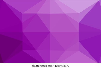 Light Purple vector abstract mosaic backdrop. Modern geometrical abstract illustration with gradient. The template can be used as a background for cell phones.