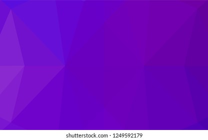 Light Purple vector abstract mosaic pattern. Geometric illustration in Origami style with gradient.  The textured pattern can be used for background.