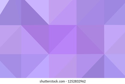 Light Purple vector abstract mosaic pattern. A sample with polygonal shapes. Textured pattern can be used for background.