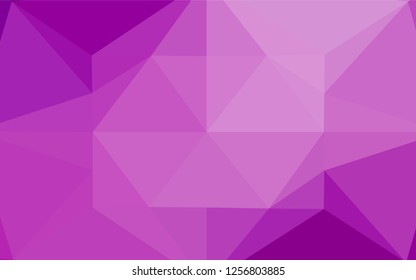 Light Purple vector abstract mosaic background. A vague abstract illustration with gradient. A completely new template for your business design.