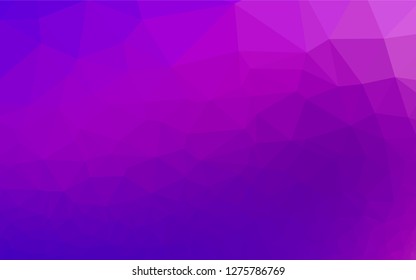 Light Purple vector abstract mosaic pattern. Creative illustration in halftone style with gradient. The polygonal design can be used for your web site.