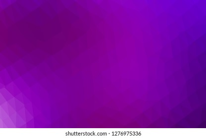 Light Purple vector abstract mosaic pattern. Creative illustration in halftone style with gradient. The best triangular design for your business.