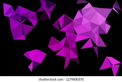 Light Purple vector abstract mosaic backdrop. Colorful illustration in Origami style with gradient.  Brand new design for your business.