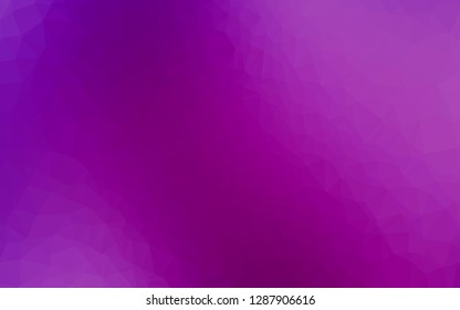 Light Purple vector abstract mosaic backdrop. Glitter abstract illustration with an elegant design. The best triangular design for your business.
