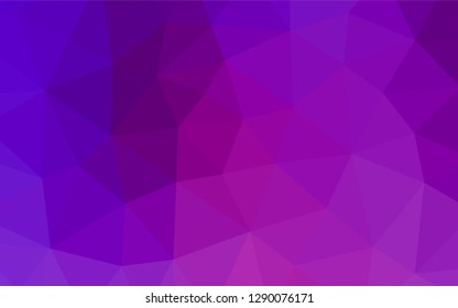 Light Purple vector abstract mosaic pattern. Geometric illustration in Origami style with gradient.  The template can be used as a background for cell phones.