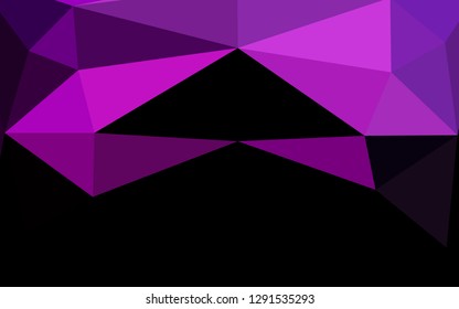 Light Purple vector abstract mosaic backdrop. Colorful illustration in Origami style with gradient.  Completely new design for your business.