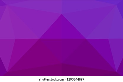 Light Purple vector abstract mosaic background. A completely new color illustration in a vague style. The best triangular design for your business.