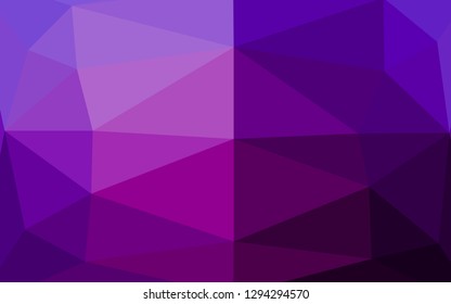 Light Purple vector abstract mosaic backdrop. Colorful abstract illustration with gradient. Brand new style for your business design.