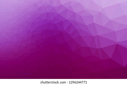 Light Purple vector abstract mosaic backdrop. Shining illustration, which consist of triangles. Triangular pattern for your business design.