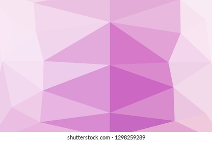Light Purple vector abstract mosaic backdrop. Triangular geometric sample with gradient.  Elegant pattern for a brand book.