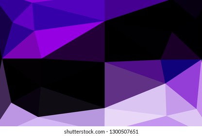 Light Purple vector abstract mosaic pattern. Shining illustration, which consist of triangles. Completely new template for your business design.