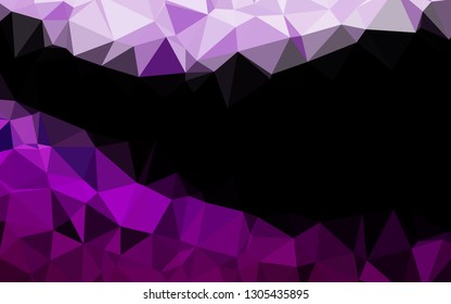 Light Purple vector abstract mosaic pattern. A vague abstract illustration with gradient. Triangular pattern for your business design.