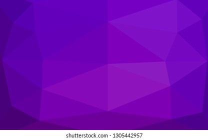 Light Purple vector abstract mosaic background. Triangular geometric sample with gradient.  Polygonal design for your web site.
