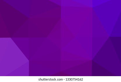 Light Purple vector abstract mosaic backdrop. Shining illustration, which consist of triangles. Triangular pattern for your business design.