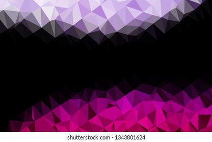 Light Purple vector abstract mosaic backdrop. Geometric illustration in Origami style with gradient. Elegant pattern for a brand book.