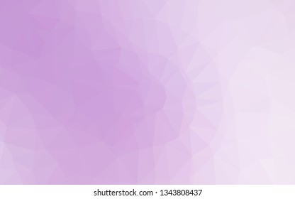 Light Purple vector abstract mosaic backdrop. Shining illustration, which consist of triangles. Polygonal design for your web site.