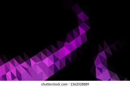 Light Purple vector abstract mosaic backdrop. A sample with polygonal shapes. The best triangular design for your business.