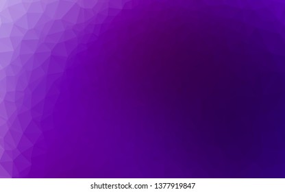 Light Purple vector abstract mosaic background. Modern geometrical abstract illustration with gradient. Triangular pattern for your business design.