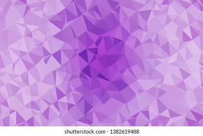 Light Purple vector abstract mosaic backdrop. Shining illustration, which consist of triangles. Textured pattern for background.