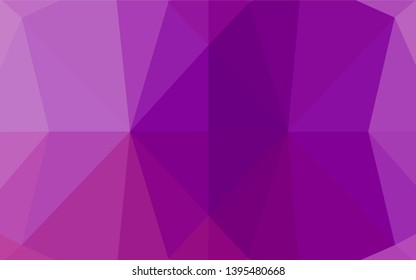 Light Purple vector abstract mosaic pattern. Modern geometrical abstract illustration with gradient. Triangular pattern for your business design.